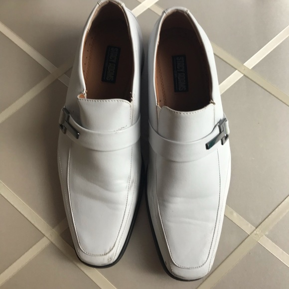boys white slip ons